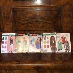 Lot of 5 uncut out of print tunic top patterns